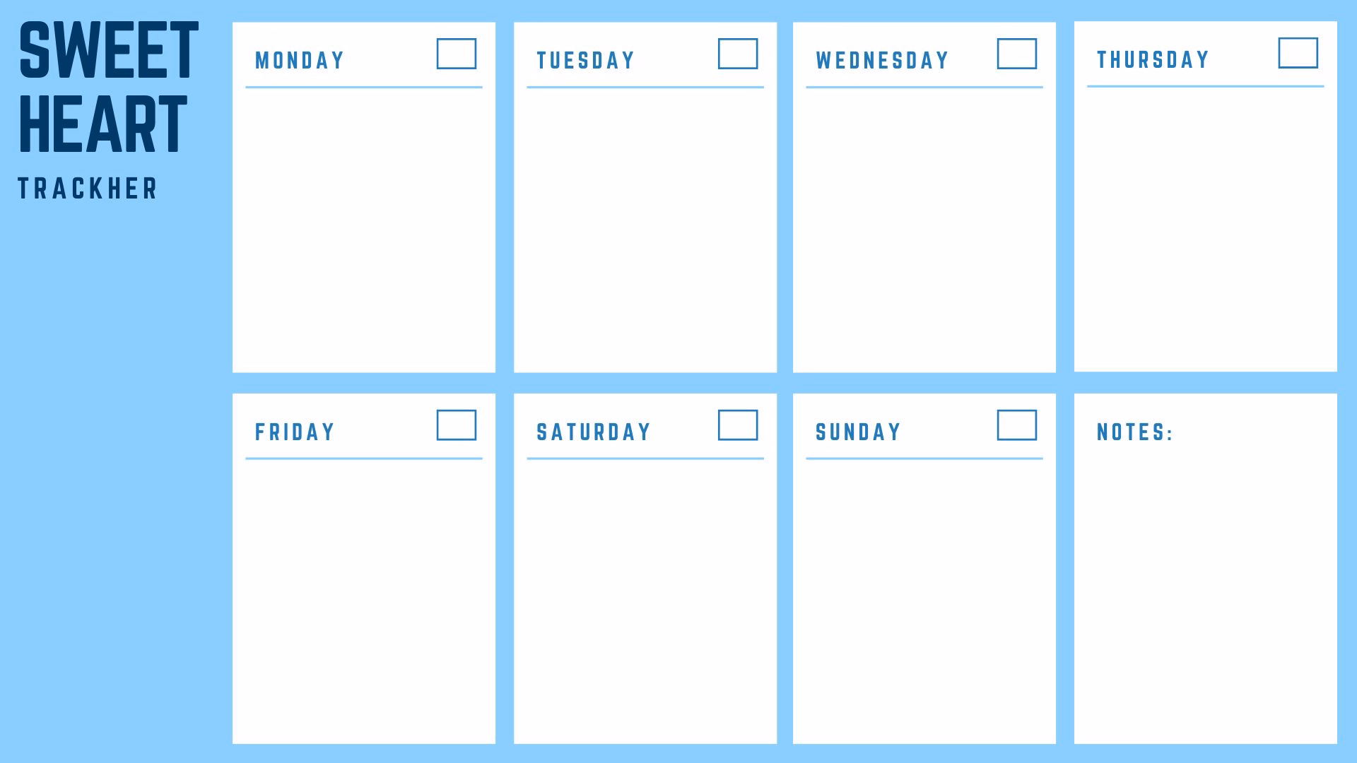 The Sweetheart TrackHER Calendar Period tracker